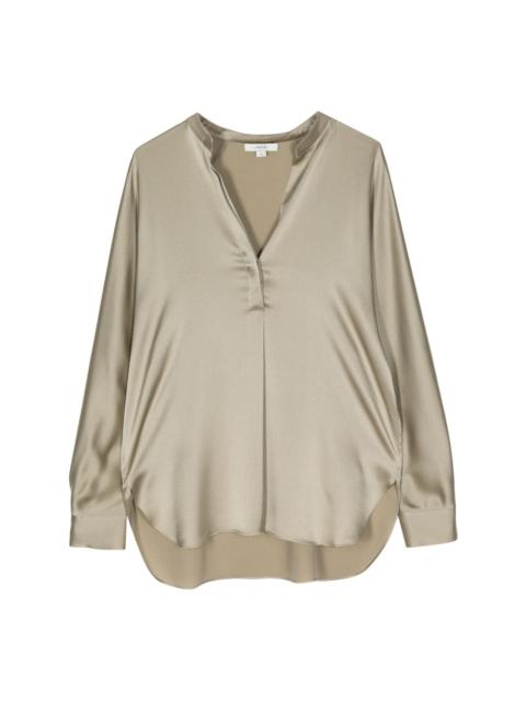 silk v-neck blouse