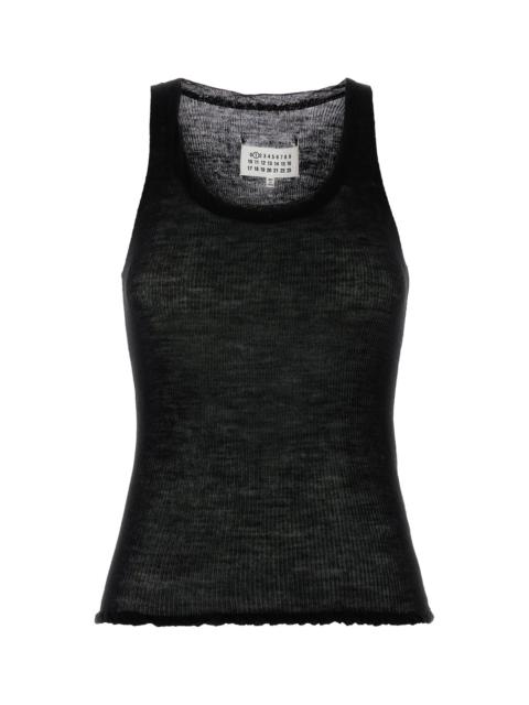 Maison Margiela Black knit tank top