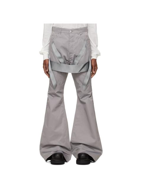 Rick Owens Gray Tower Megastrapped Bolan Bootcut Trousers