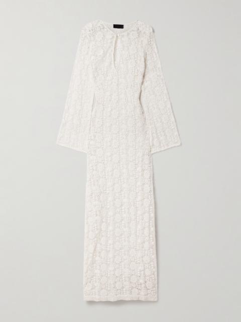 NILI LOTAN Della Crocheted Cotton Maxi Dress