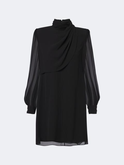 Valentino Draped silk georgette minidress