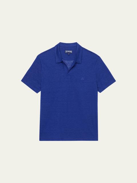 Vilebrequin Men's Pyramid Linen Polo Shirt