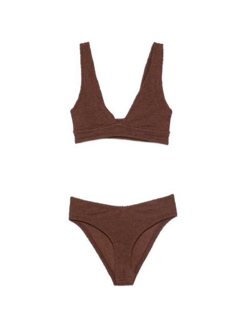 Hunza G V-neck wide straps beachwear