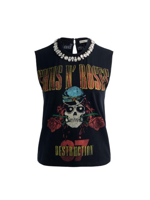 Alice + Olivia MICAH EMBELLISHED MUSCLE TANK - GUNS N ROSES