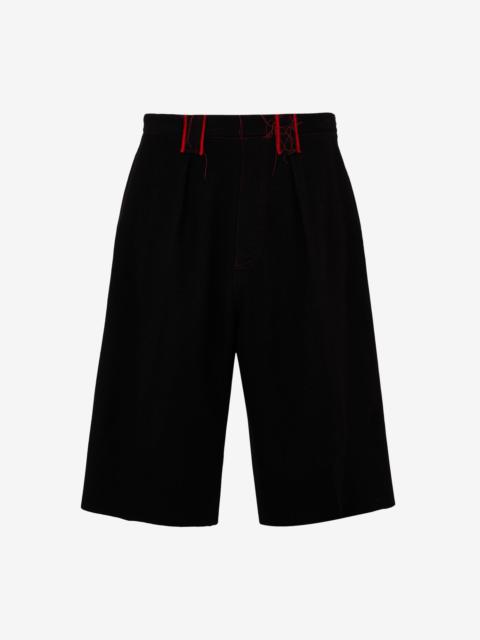 Maison Margiela Red shadow reveal' cuffed shorts
