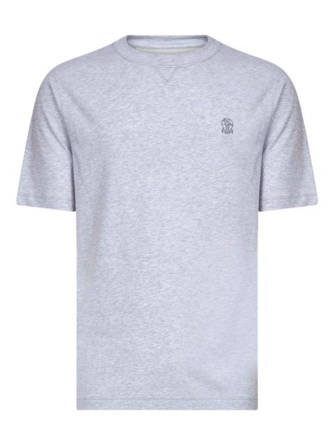 Brunello Cucinelli crew-neck embroidered-logo T-shirt
