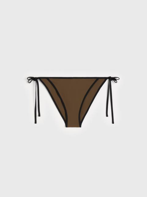 TOTEME Stripe tie bikini bottoms walnut