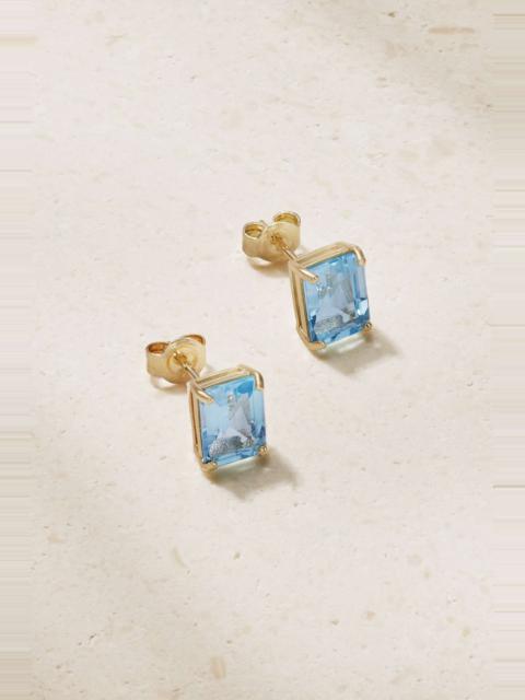 MATEO 14-karat gold topaz earrings