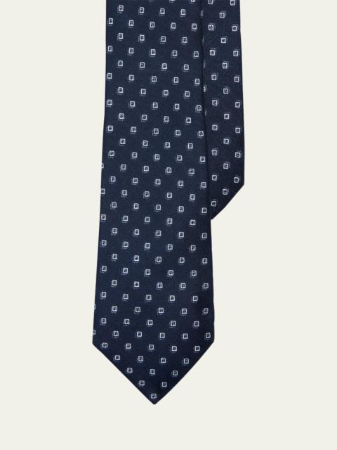 Ralph Lauren Men's Dotted Squares Silk Tie