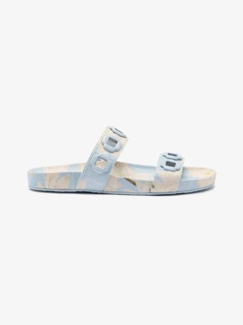 Larroudé Milan Slide In Maya Printed Raffia