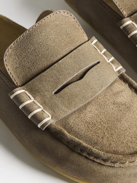 JW Anderson MENS STITCH LOAFER IN DARK TAUPE