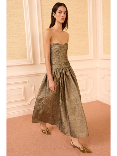 ULLA JOHNSON Lumina Strapless Taffeta Dress