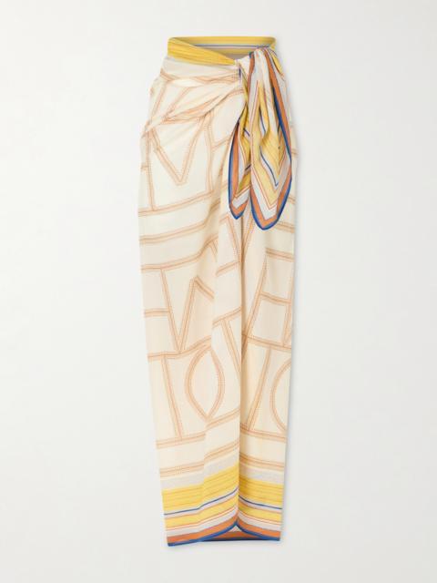 TOTEME Printed Cotton And Lyocell-blend Scarf