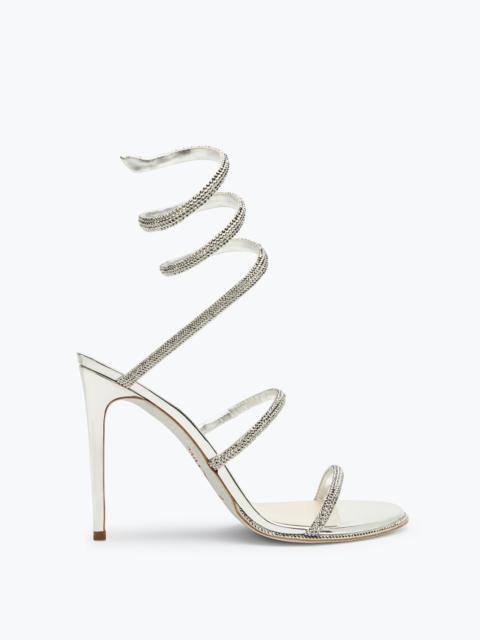 RENE CAOVILLA Cleo Crystal Silver Sandal 105