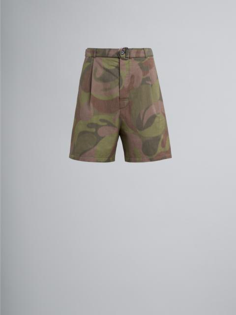 CANVAS CHINÈ BERMUDA TROUSERS