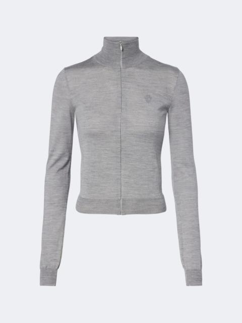 GUCCI Wool and silk zip-up sweater