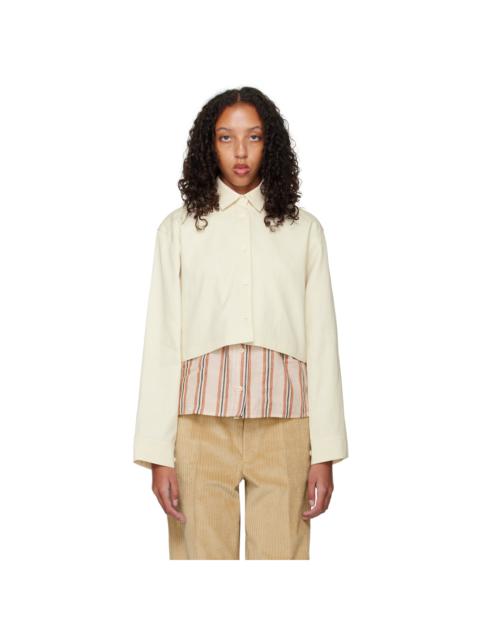 ARCH THE Off-White Cropped Shirt