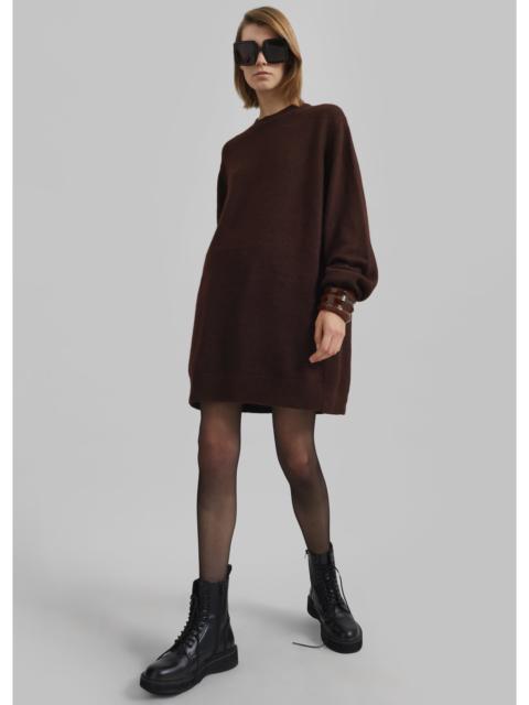 The Frankie Shop Maxime Knit Sweater Dress - Brown