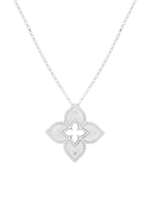 ROBERTO COIN Women's Petite Venetian 18K White Gold & Diamond Pendant Necklace - White Gold