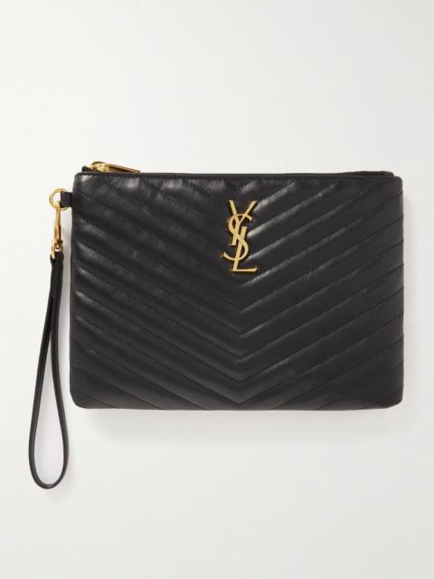 SAINT LAURENT Cassandre Matelassé Leather Pouch