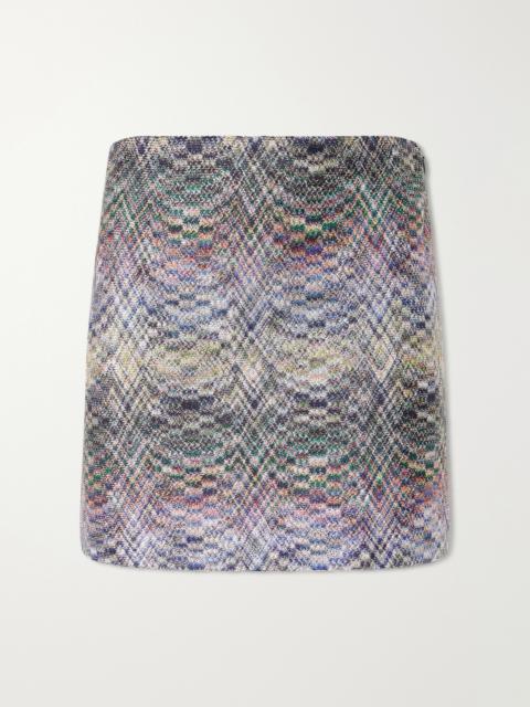Missoni Striped Metallic Crochet-knit Mini Skirt