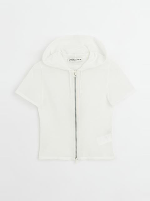 Our Legacy Knitted Slim Hood Screen White Crispy Cotton