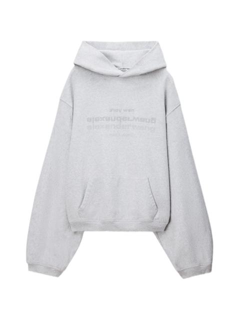 Alexander Wang oversized hoodie w/ mirror logo
