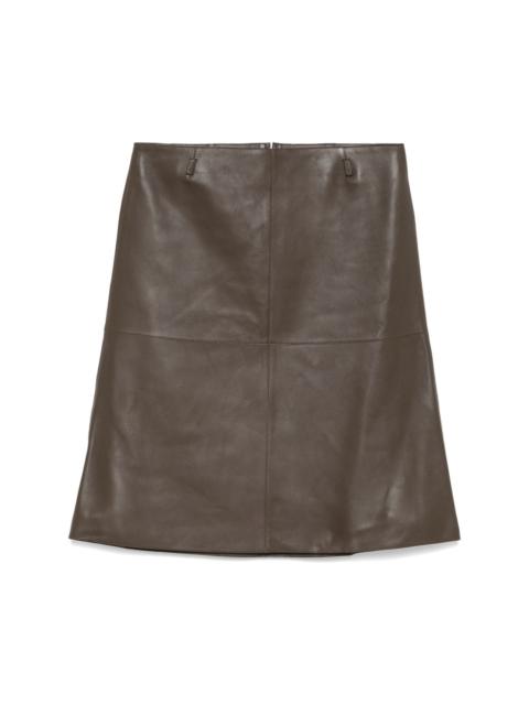 Totême leather midi skirt