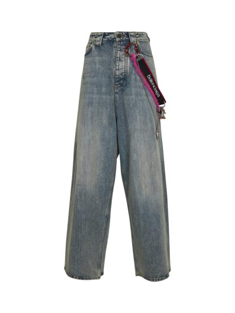 BALENCIAGA Blue denim Charms Baggy jeans | danielloboutique
