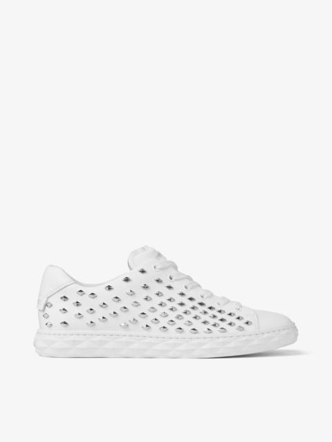 Diamond Light/F
White Nappa Low-Top Trainers with Studs