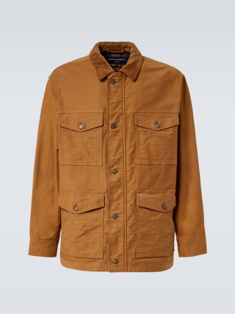 Comme des Garçons Homme Corduroy-trimmed cotton jacket