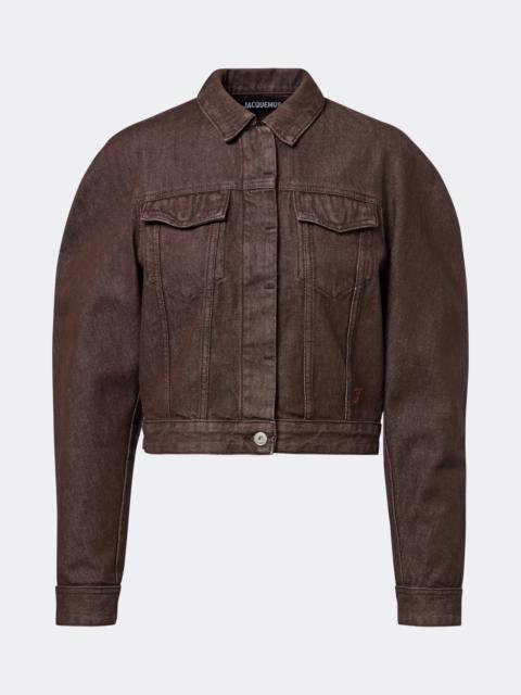 JACQUEMUS Ovalo cropped denim jacket