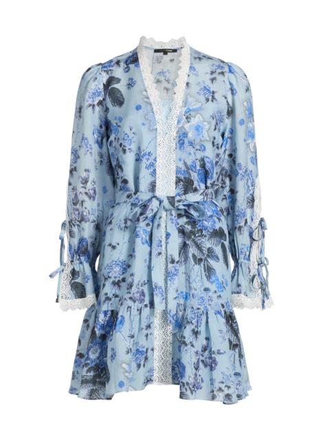 KOBI HALPERIN Women's Beli Floral Lace-Trim Minidress - Powder Blue Multi