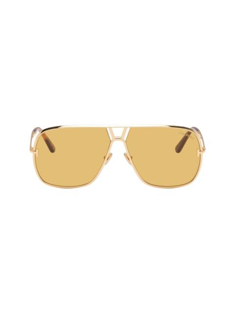 TOM FORD Gold Stavros Sunglasses