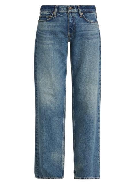 rag & bone Women's Cam Low-Rise Full Straight-Leg Jeans - Echo