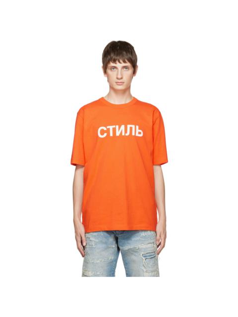 Heron Preston Orange Style T-Shirt