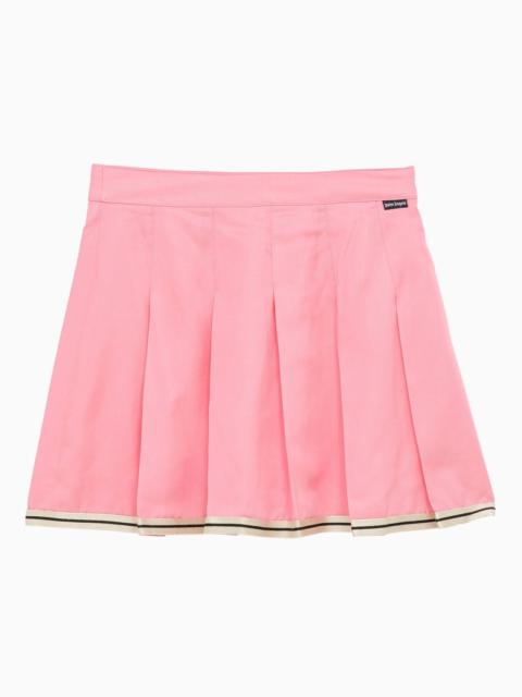 Pink pleated miniskirt
