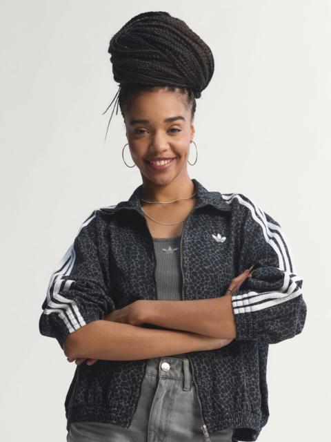 adidas FIREBIRD OVERSIZED AOP DENIM JACKET