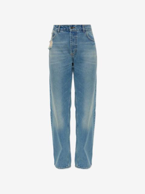 THE MANNEI distressed straight-leg jeans