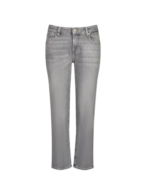 7 For All Mankind faded-effect whiskered jeans