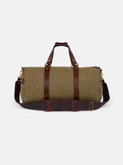 J. PRESS MADE-IN-ENGLAND BROLIVE PLAID TWEED DUFFLE BAG