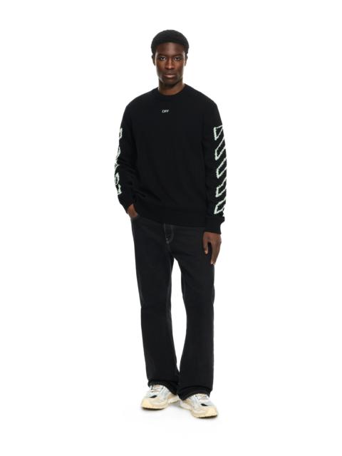 Diag Arr Fuzzy Knit Crewneck
