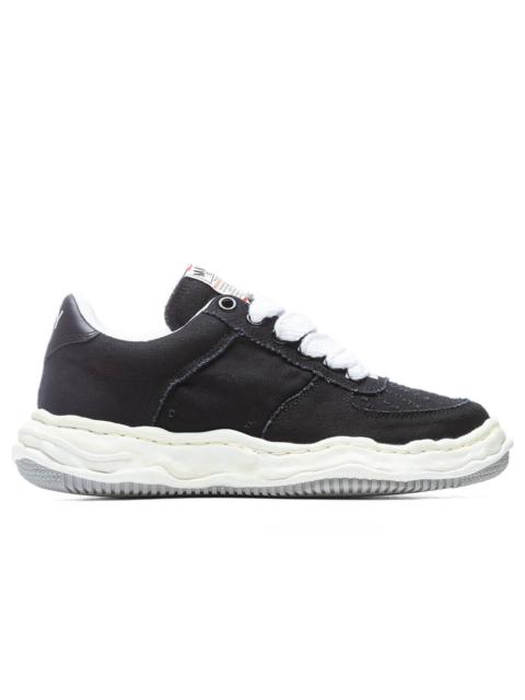 Maison MIHARAYASUHIRO WAYNE LOW OG SOLE WASHED CANVAS SNEAKER - BLACK