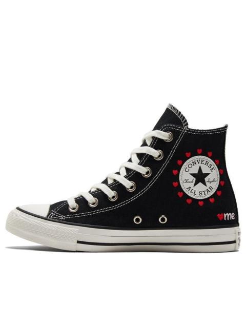 Converse (WMNS) Converse Chuck Taylor All Star High 'Embroidered Hearts - Black' A01602C