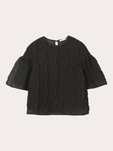 CECILIE BAHNSEN Bryndis Avens Matelassé Empire-Waist Top