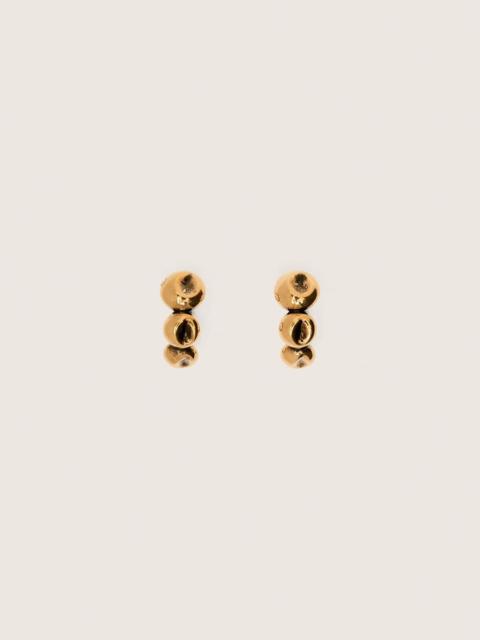 Golden Goose Hoop earrings with antique gold-colored studs