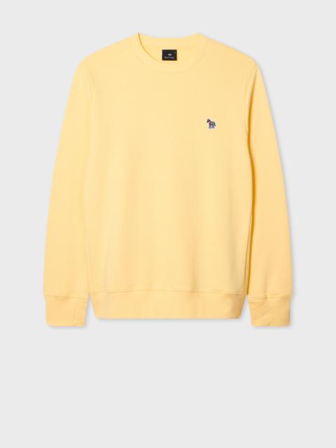 Paul Smith Pale Yellow Organic Cotton Zebra Logo Sweatshirt