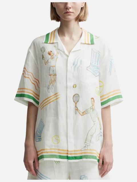 TENNIS PLAY SHORT SLEEVE LINEN SHIRT