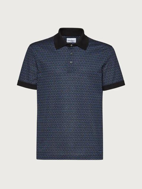 FERRAGAMO SHORT SLEEVED GANCINI POLO