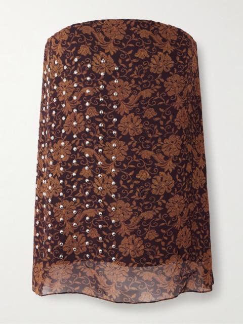 Dries Van Noten Embellished Crepe Bustier Top